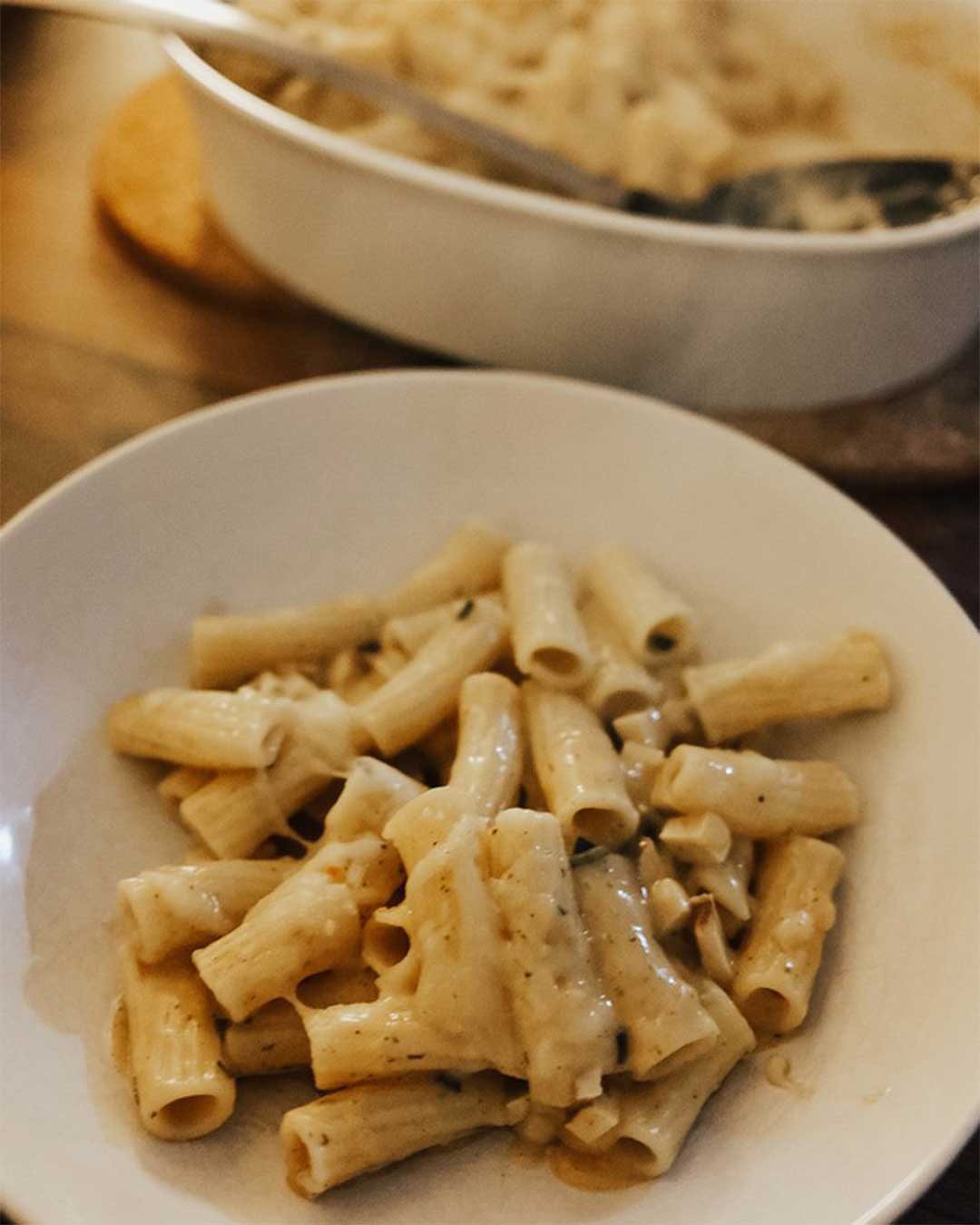 Veganes Nudel-Schinken-Gratin