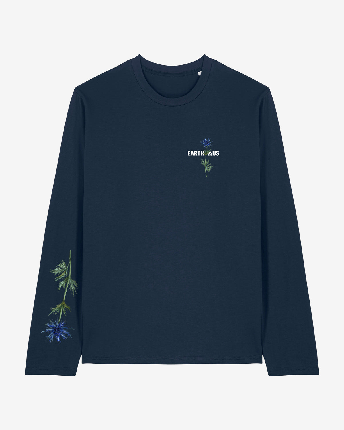 "Alpine Sea Holly" Alpen-Mannstreu Organic Longsleeve