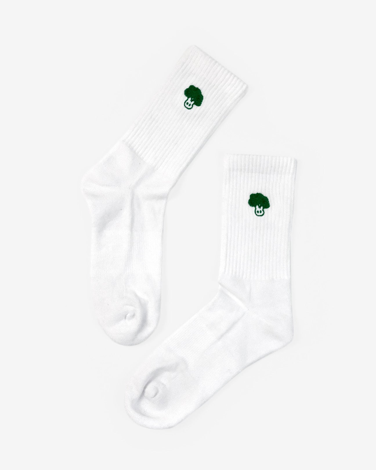 Brokkoli Stickmotiv Socken aus Bio-Baumwollmix