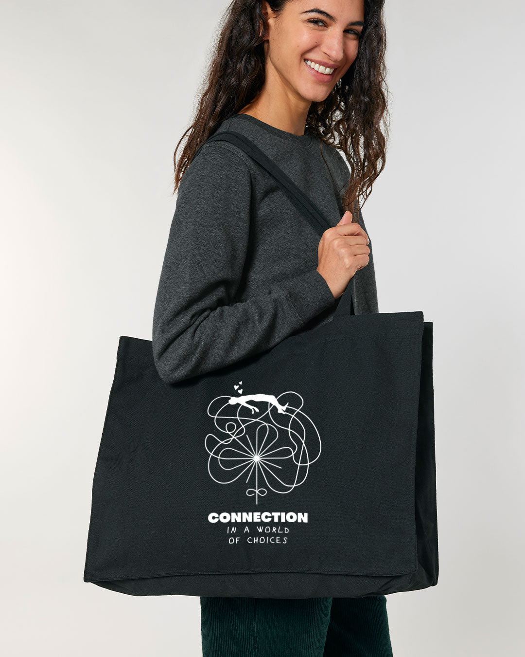 Connection Oversized Organic Shopping Bag