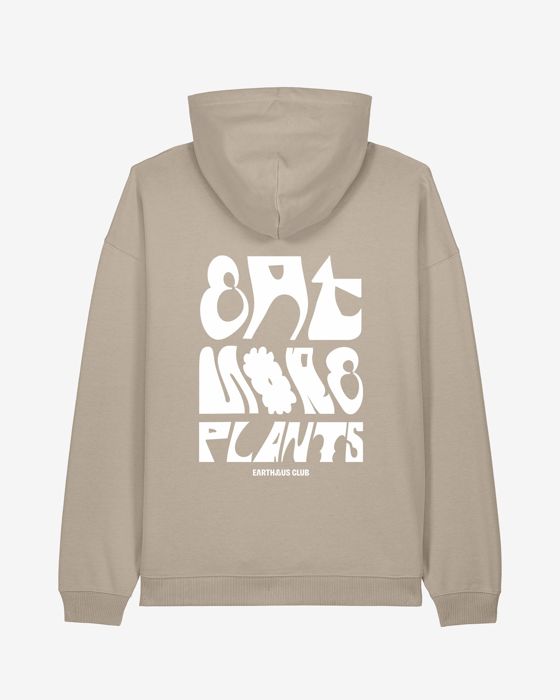 EAT MORE PLANTS Oversized Organic Hoodie