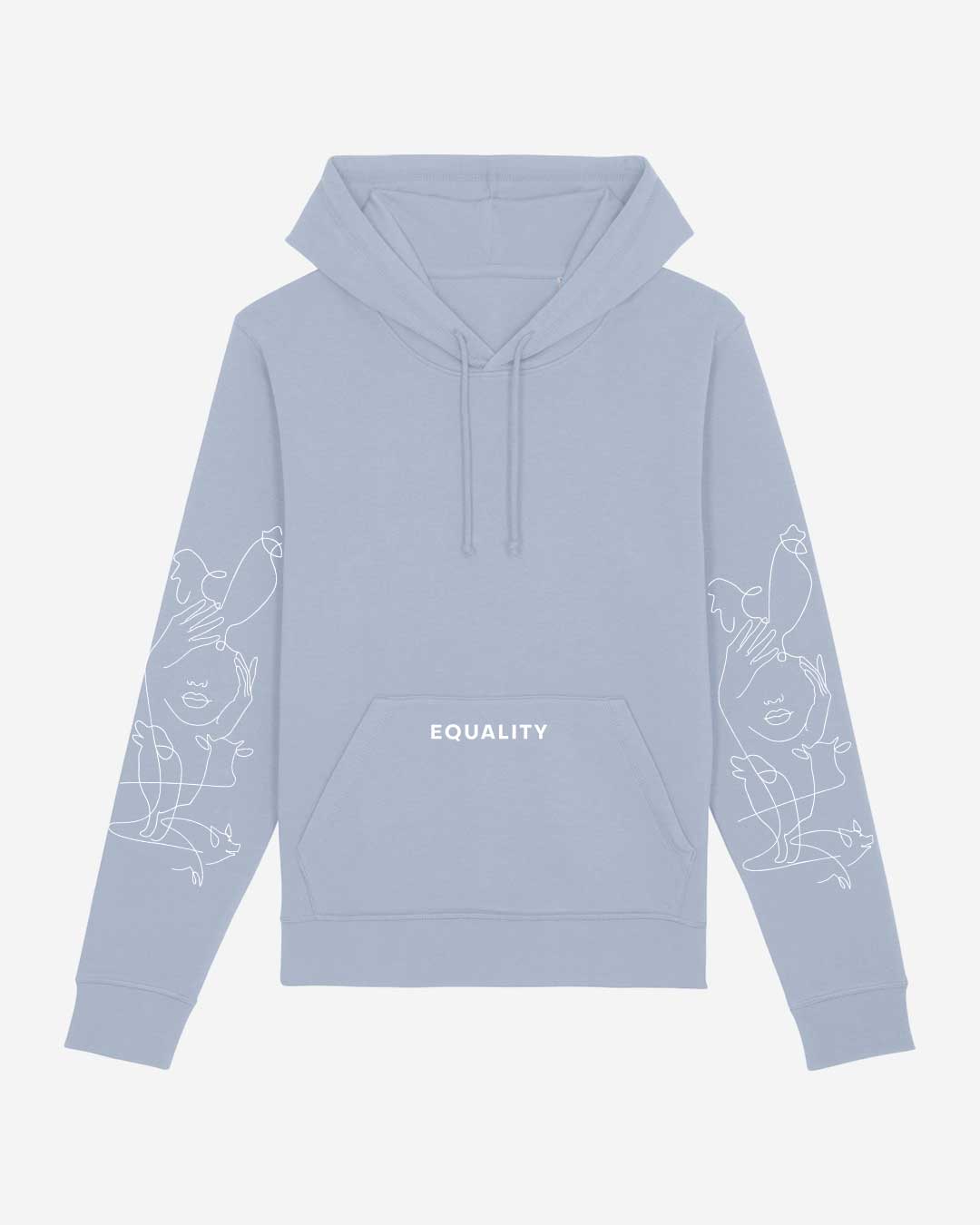 Equality Organic Hoodie Hellblau