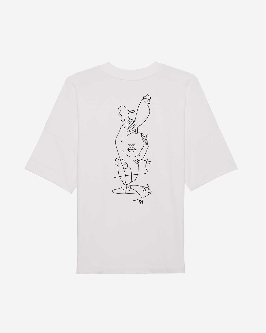 Equality Oversized Organic Shirt weiss