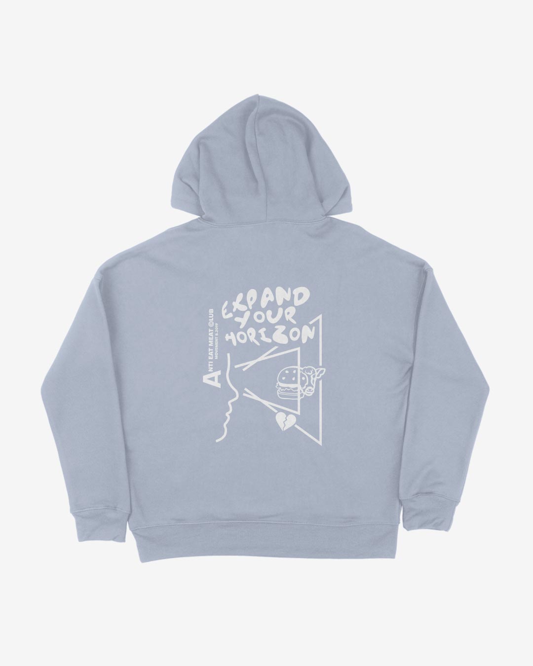 expand your horizon hoodie hellblau