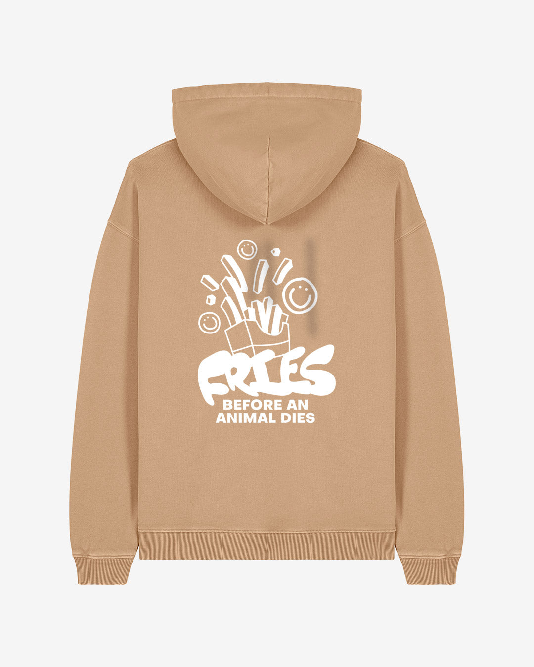 Fries Before An Animal Dies Oversized Organic Hoodie