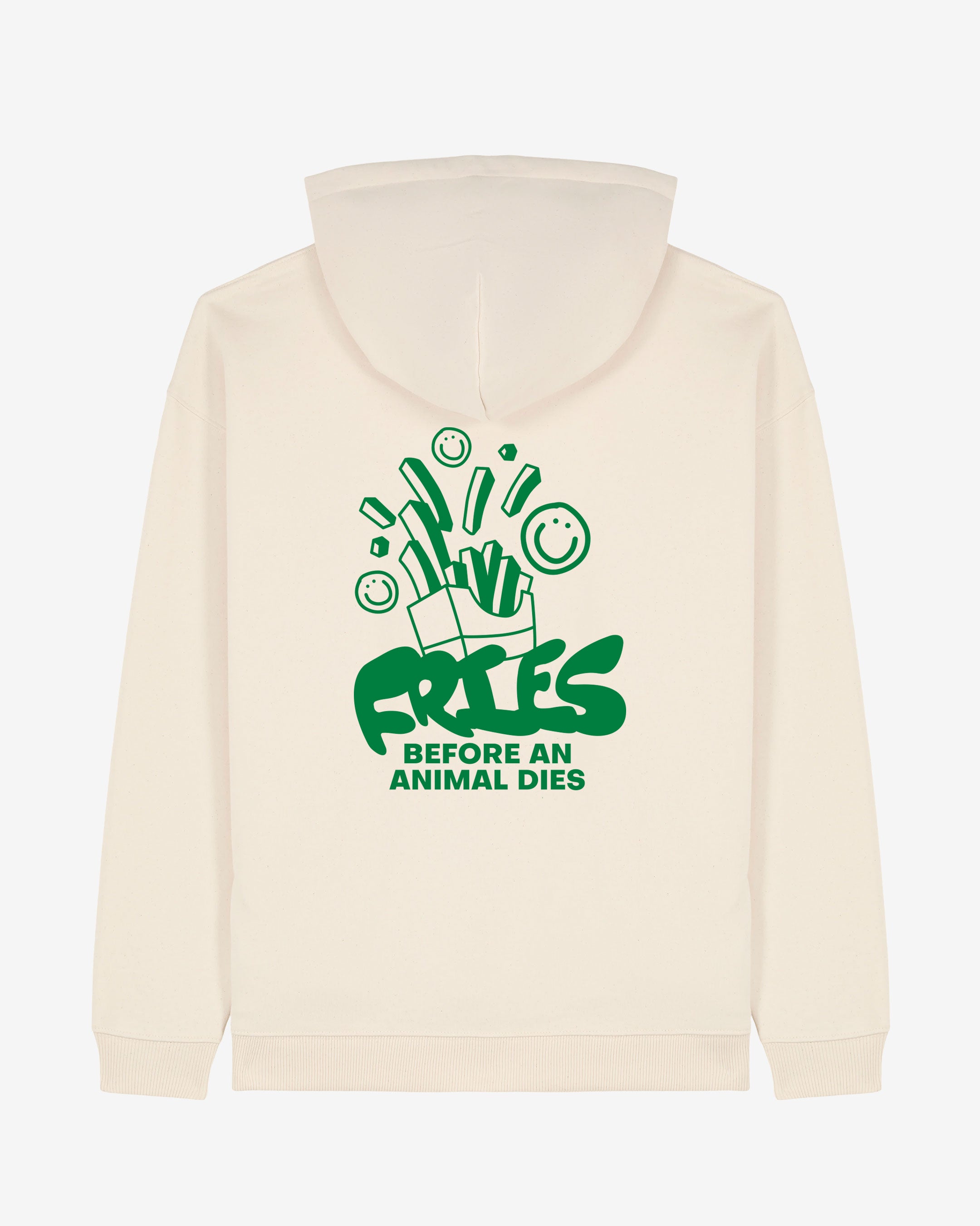Fries Before An Animal Dies Oversized Organic Hoodie