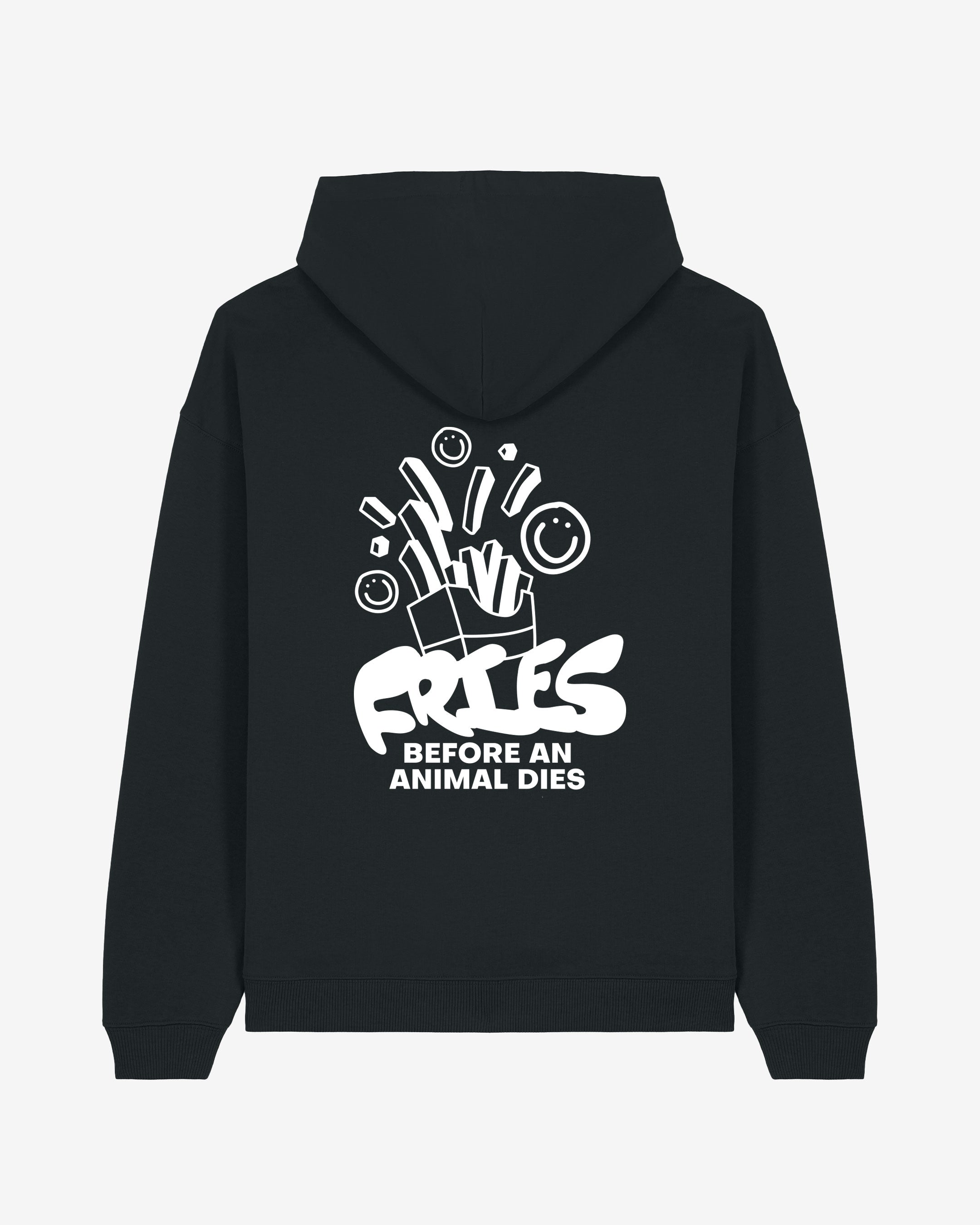 Fries Before An Animal Dies Oversized Organic Hoodie