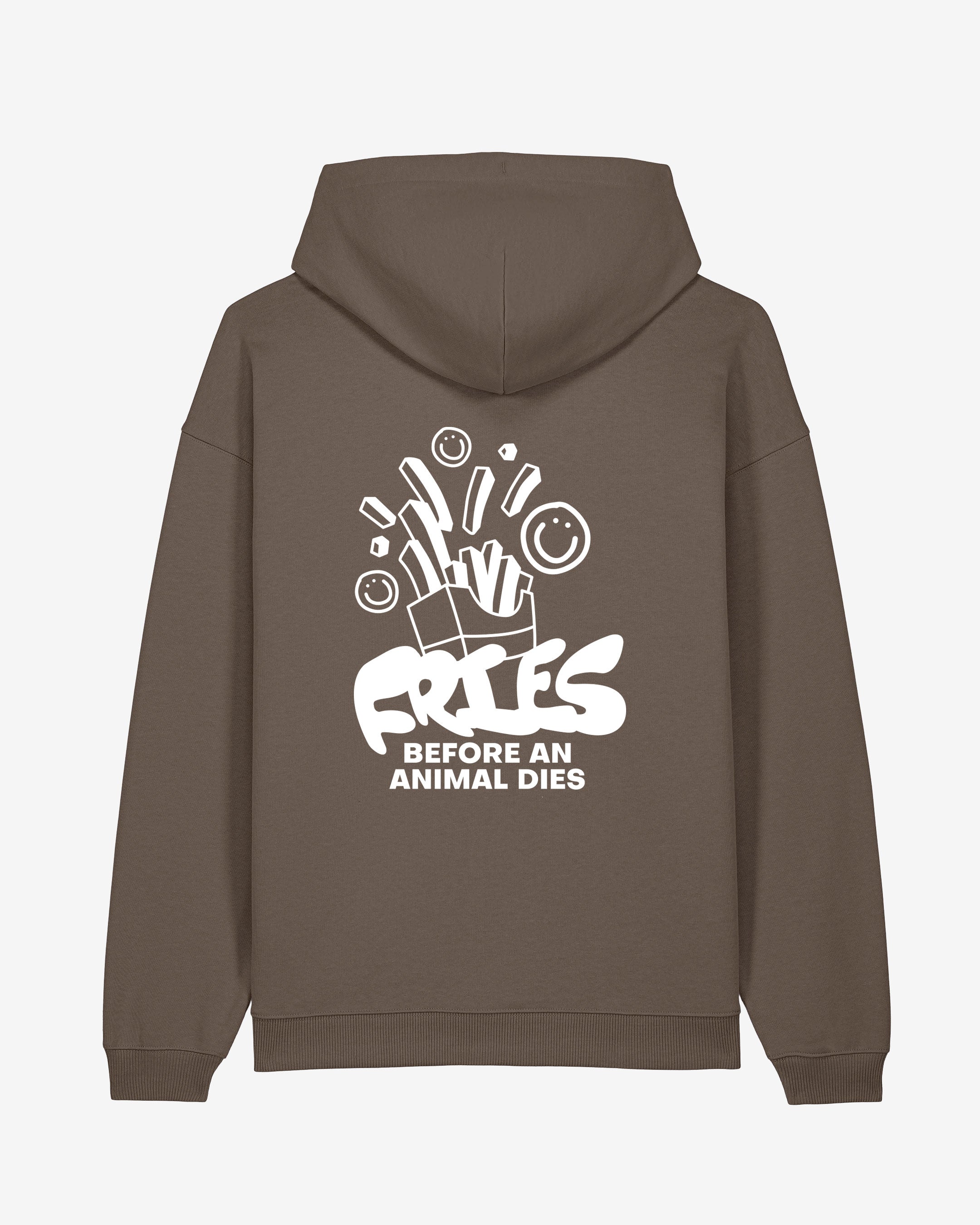 Fries Before An Animal Dies Oversized Organic Hoodie