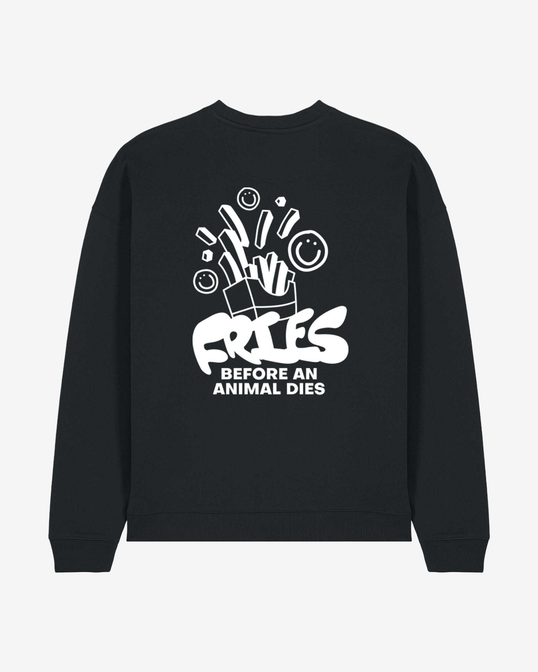 Fries Before An Animals Dies Oversized Organic Sweatshirt