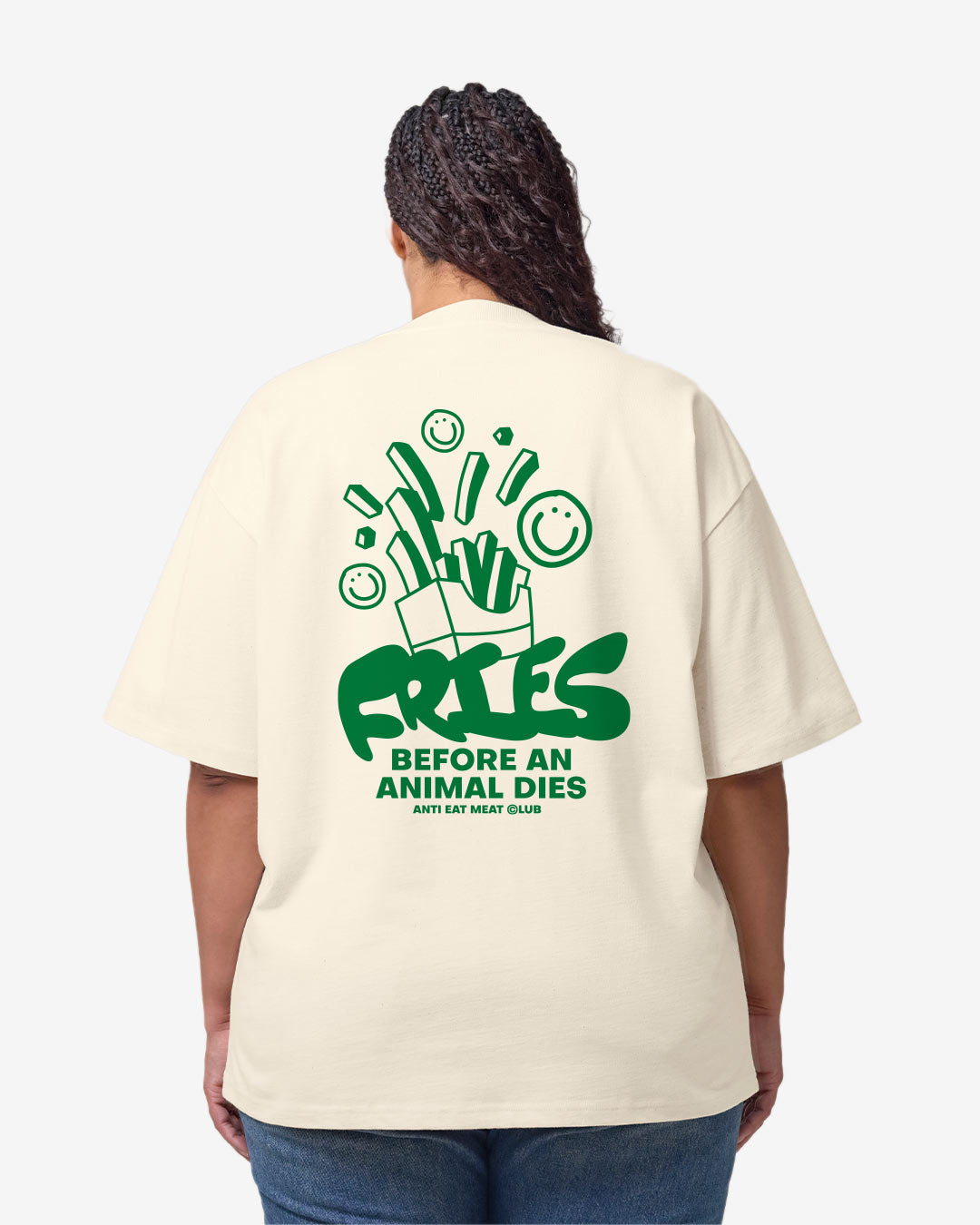 Fries Before An Animal Dies Oversized Organic Shirt