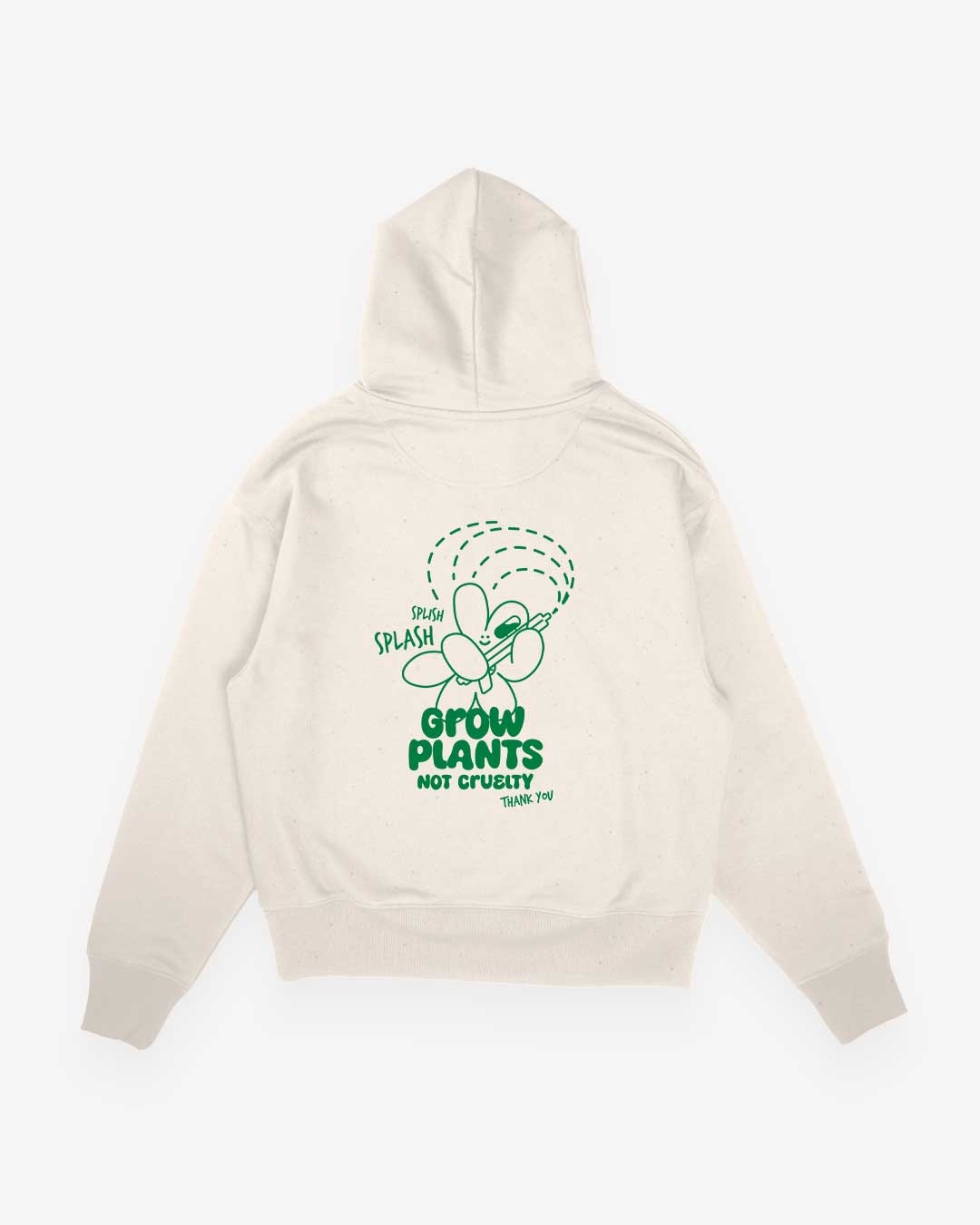 Grow Plants Not Cruelty Oversized Organic Hoodie
