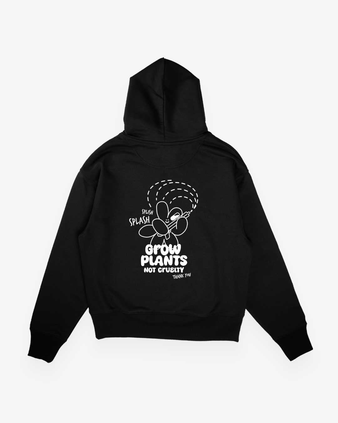 Grow Plants Not Cruelty Oversized Organic Hoodie