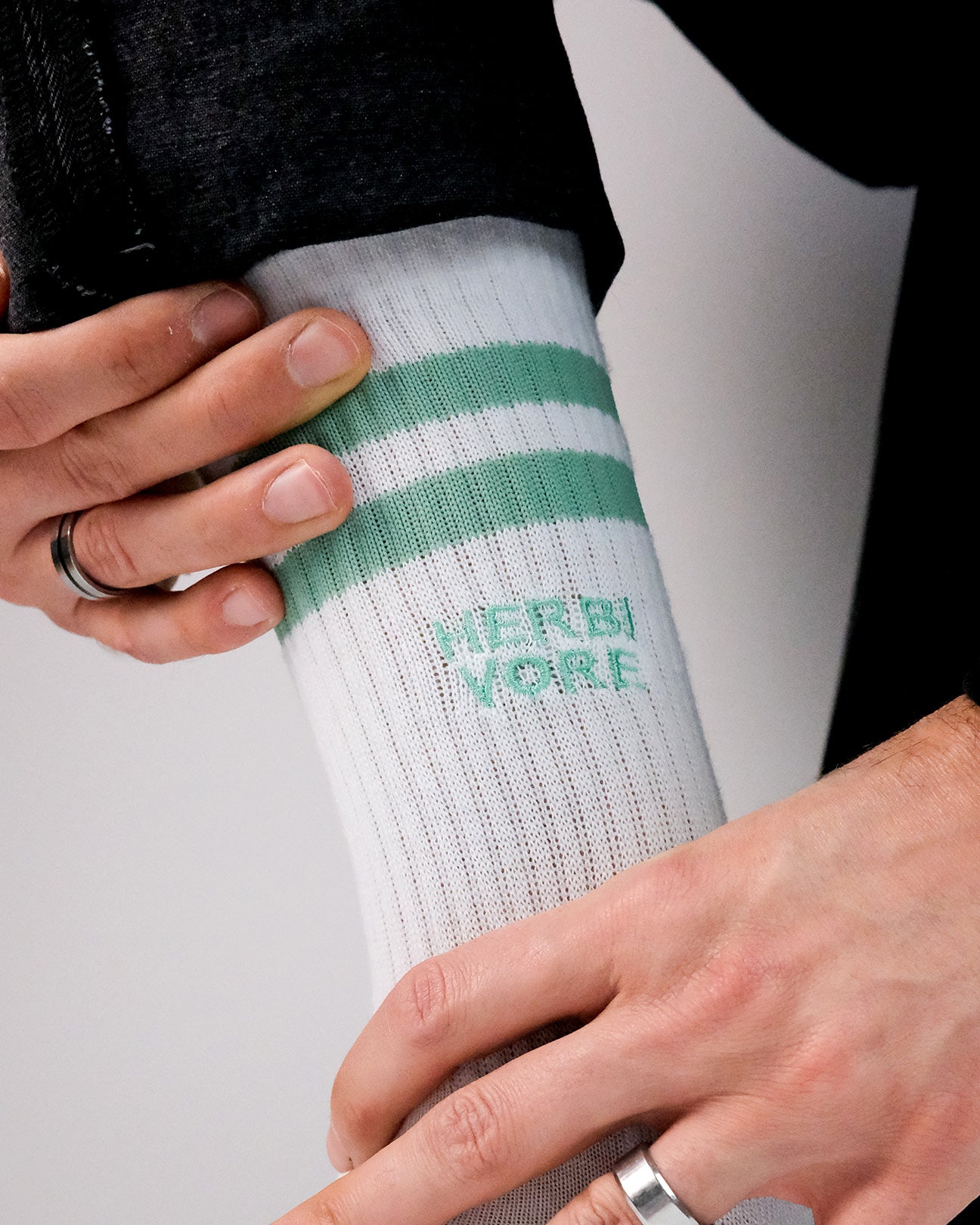 Herbivore Stickmotiv Socken aus Bio-Baumwollmix