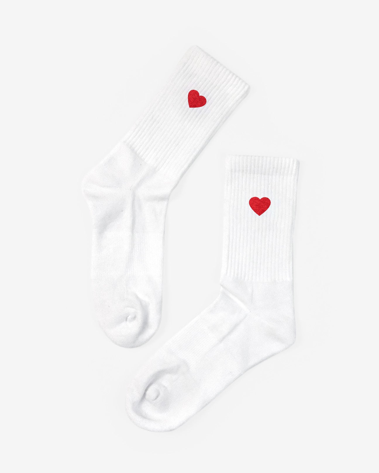 Amore Herz bestickte Socken aus Bio-Baumwollmix