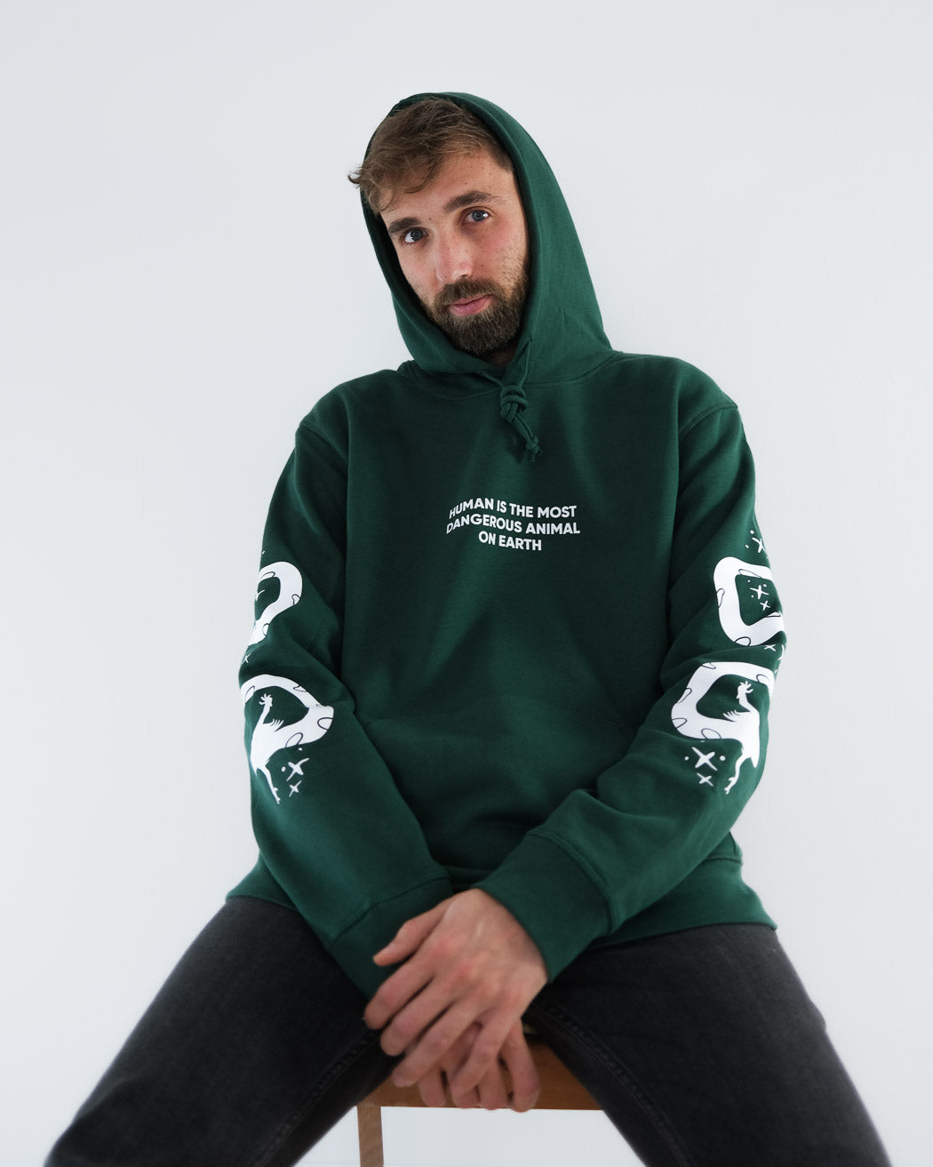 Human Animal Organic Hoodie