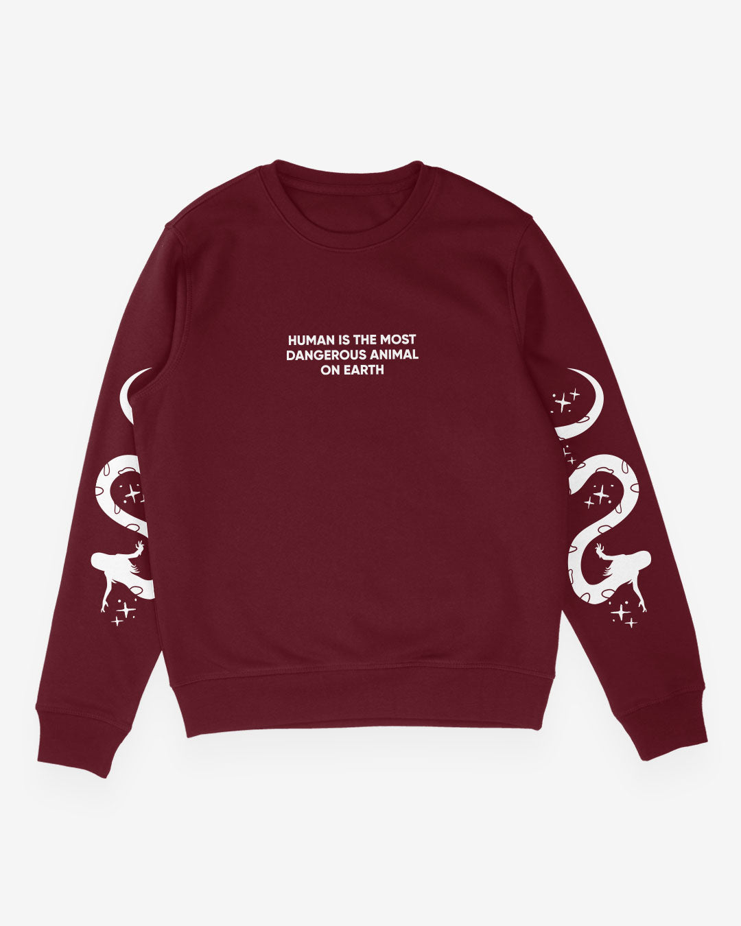 Human Animal Organic Sweate Bordeaux