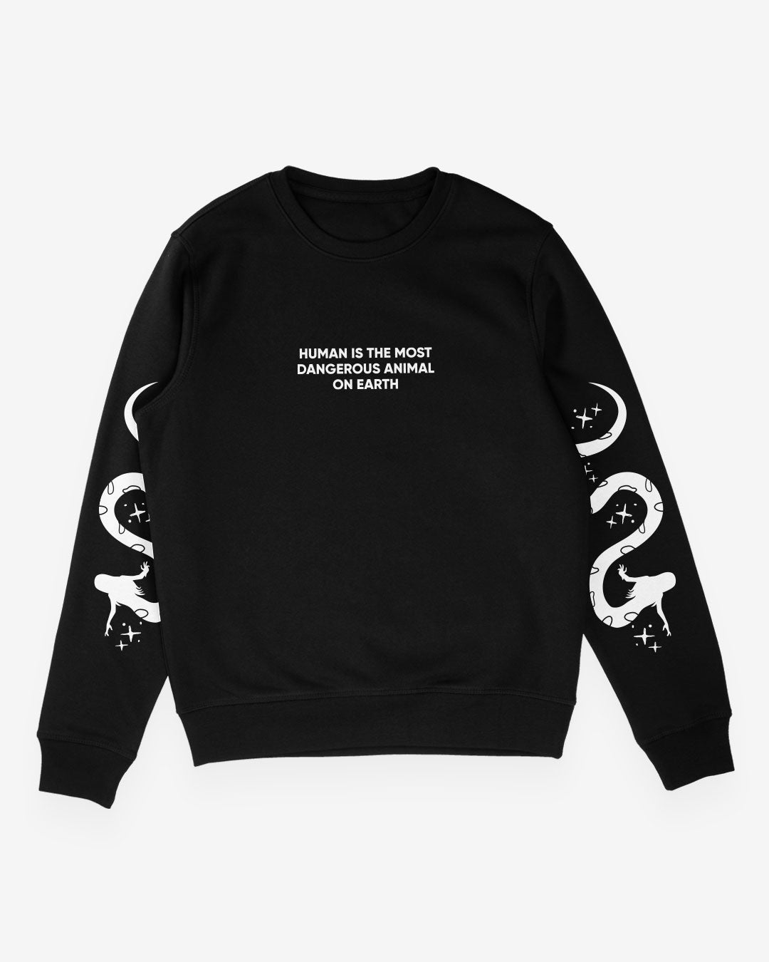 Human Animal Organic Sweate schwarz
