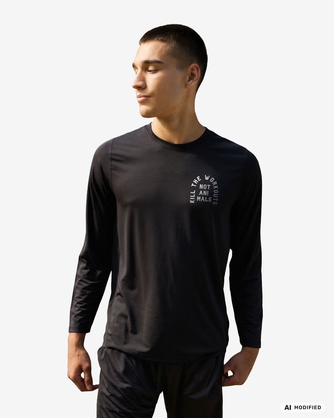 Kill The Workouts Not Animals recyceltes Performance Longsleeve T-Shirt