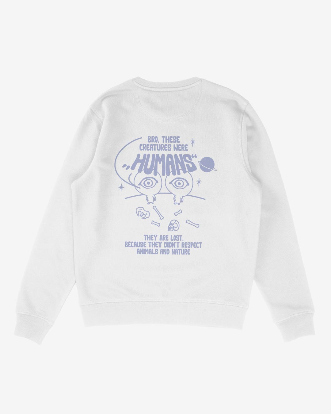 lost humans sweater navy back