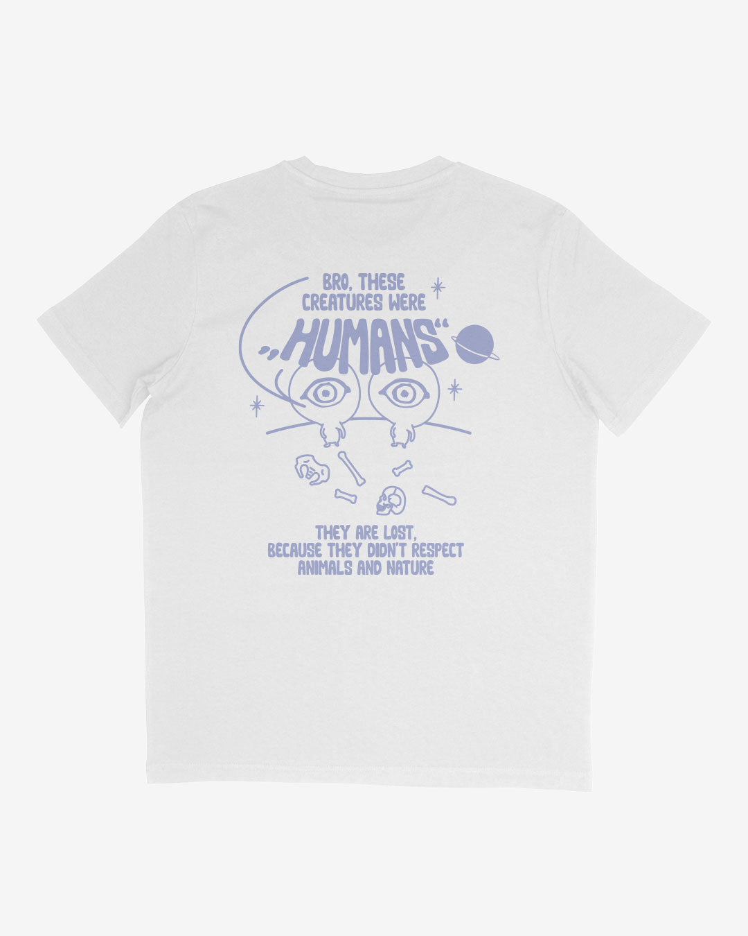 lost humans organic shirt weiss back