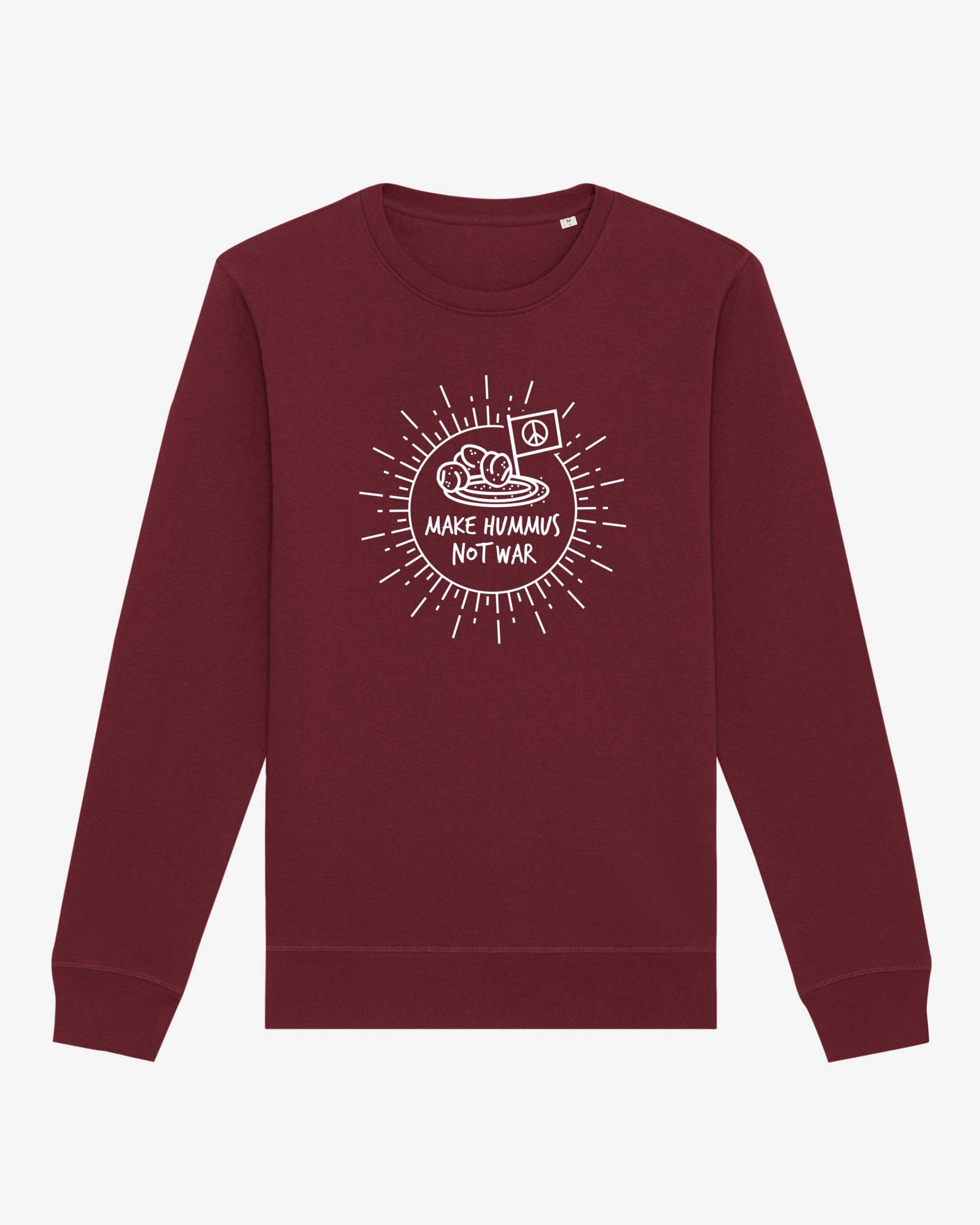 Make Hummus Not War Unisex Organic Sweatshirt