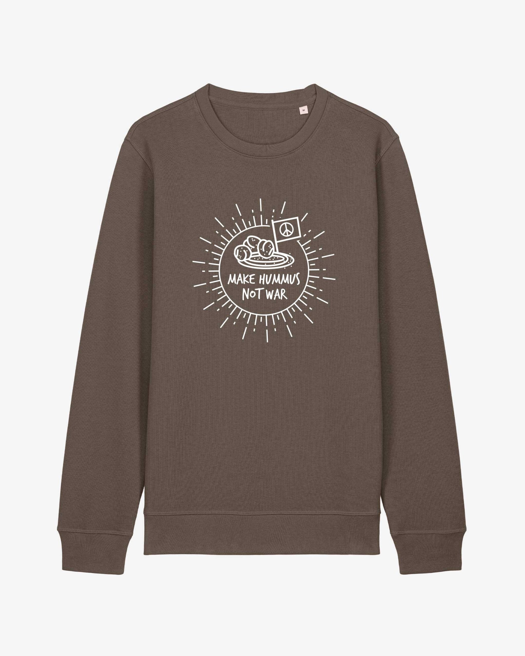 Make Hummus Not War Unisex Organic Sweatshirt
