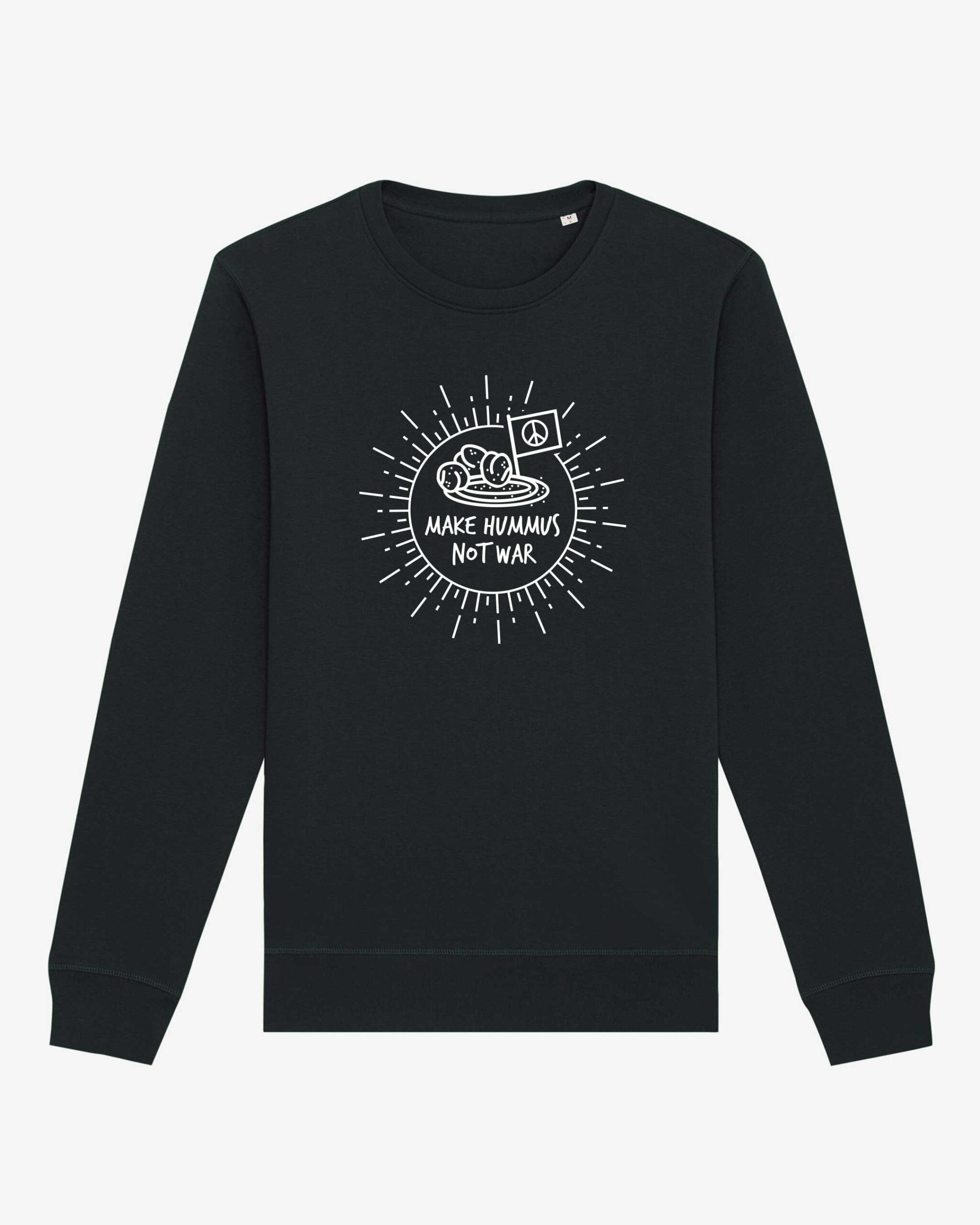Make Hummus Not War Unisex Organic Sweatshirt