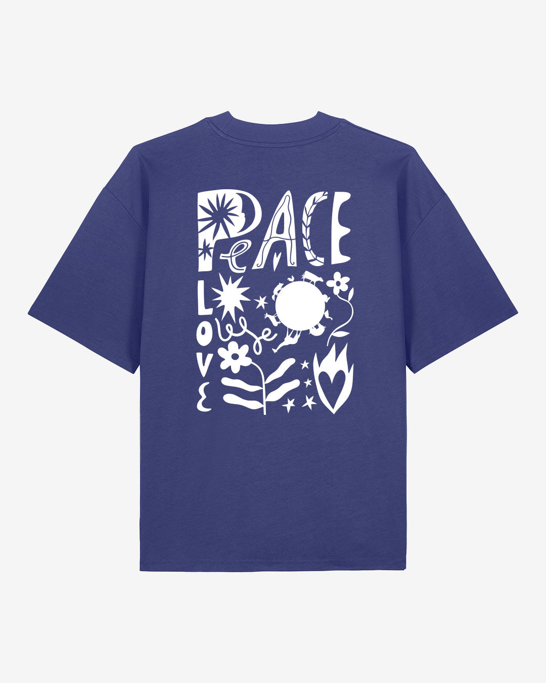 Peace And Love Oversized Organic Shirt