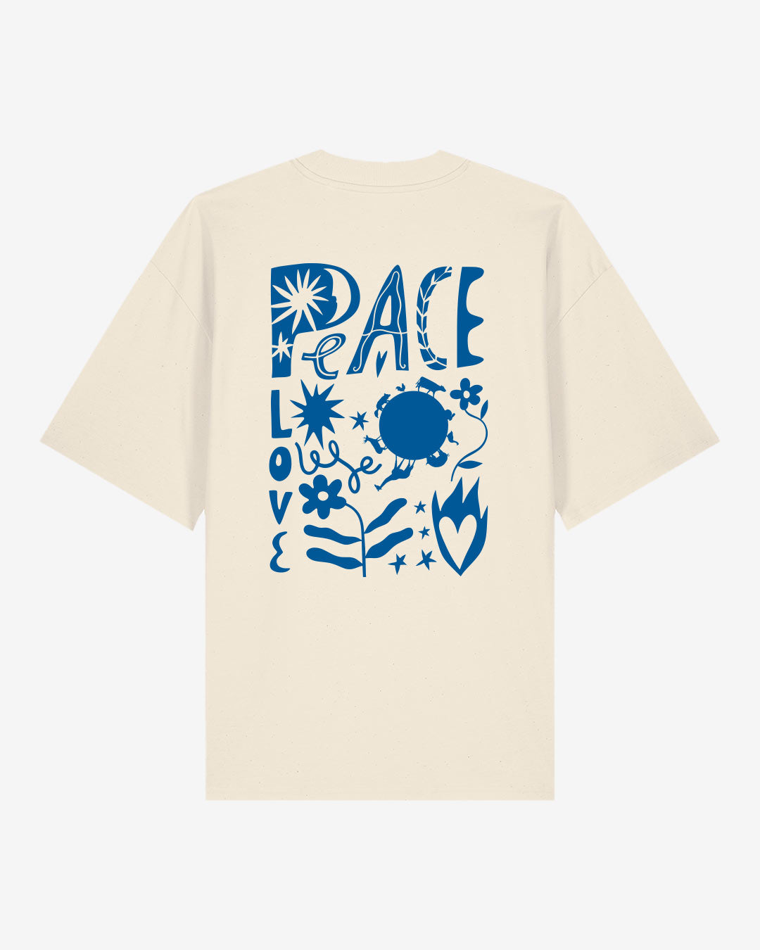 Peace And Love Oversized Organic Shirt