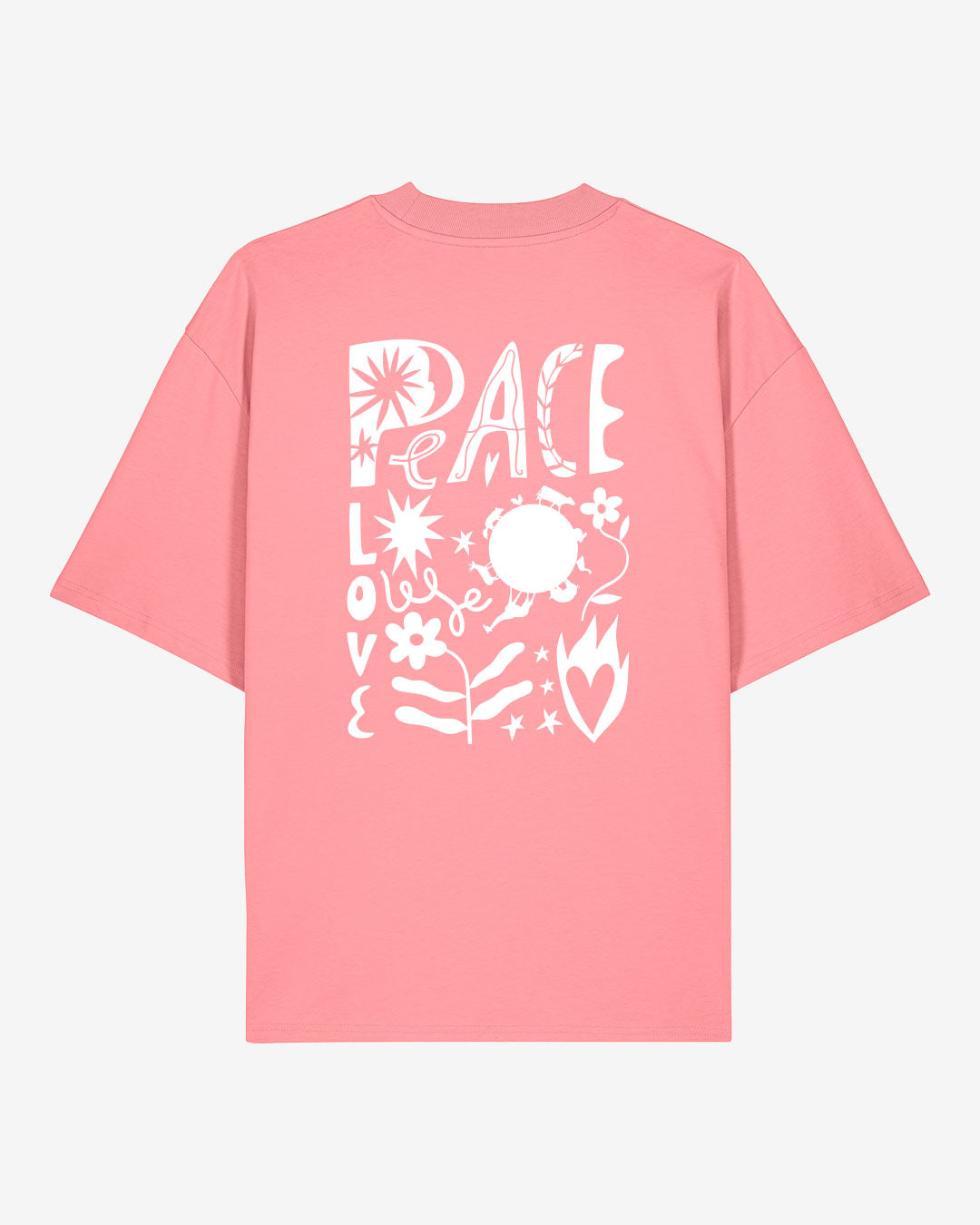 Peace And Love Oversized Organic Shirt