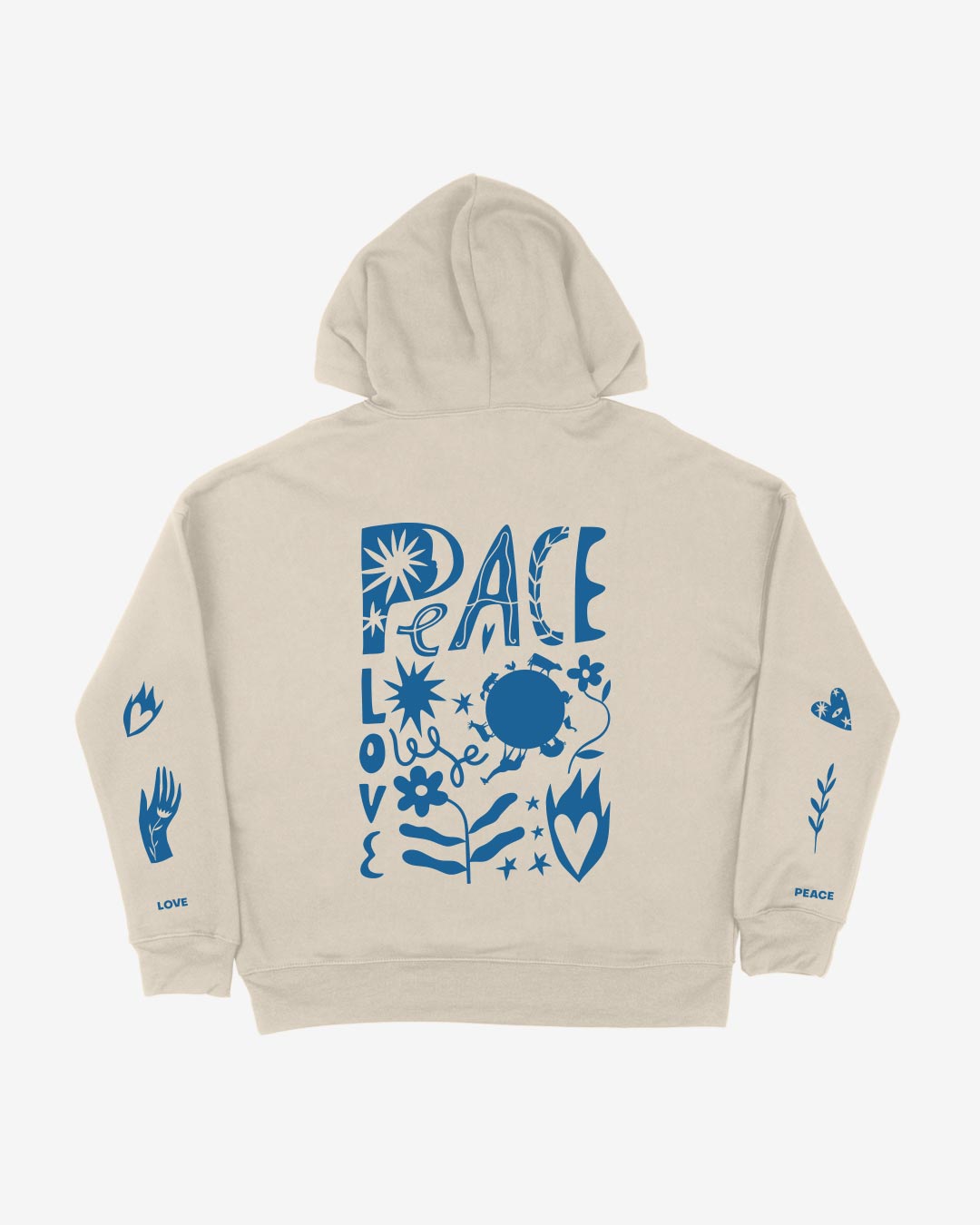Peace and Love Organic Hoodie