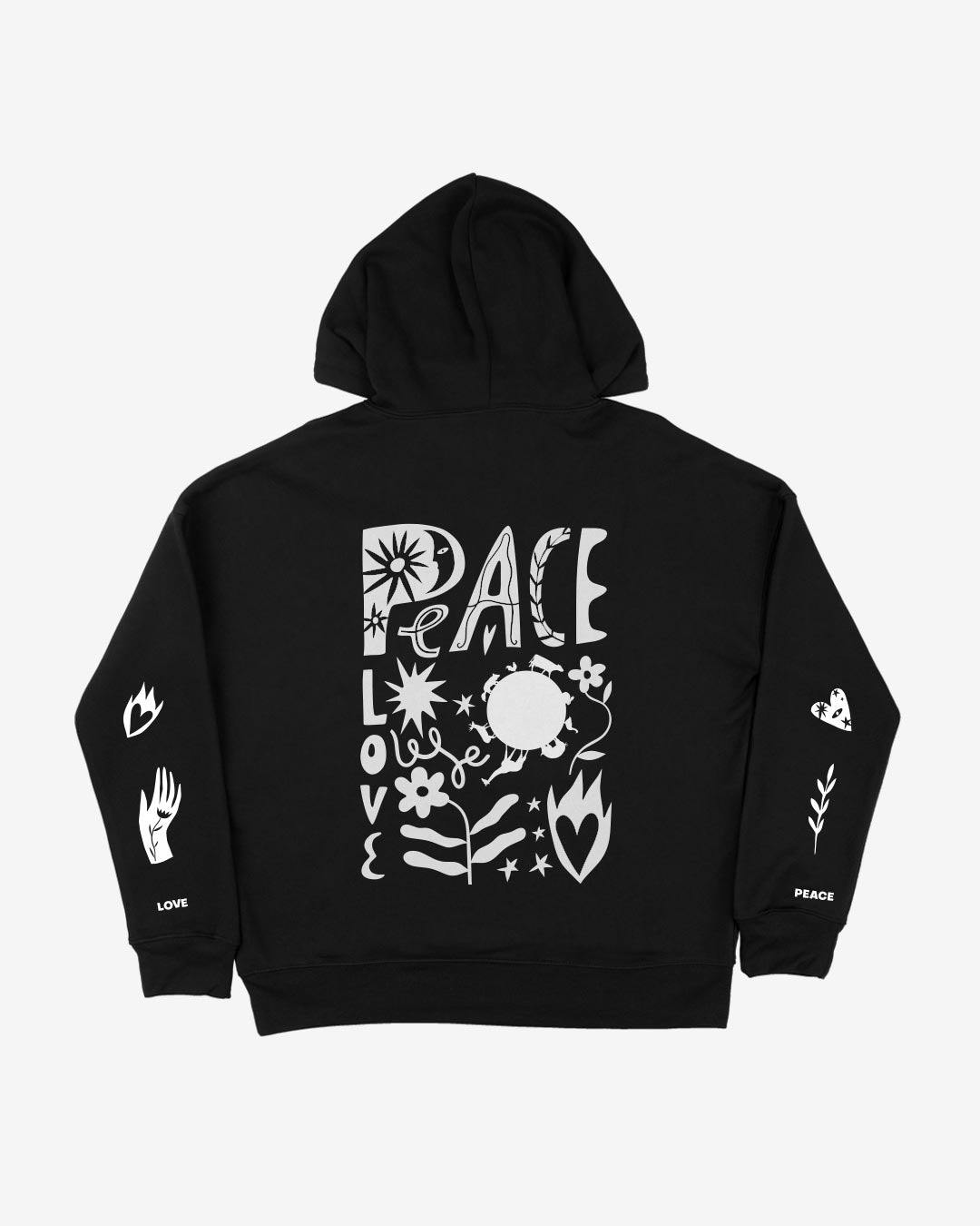 Peace and Love Organic Hoodie