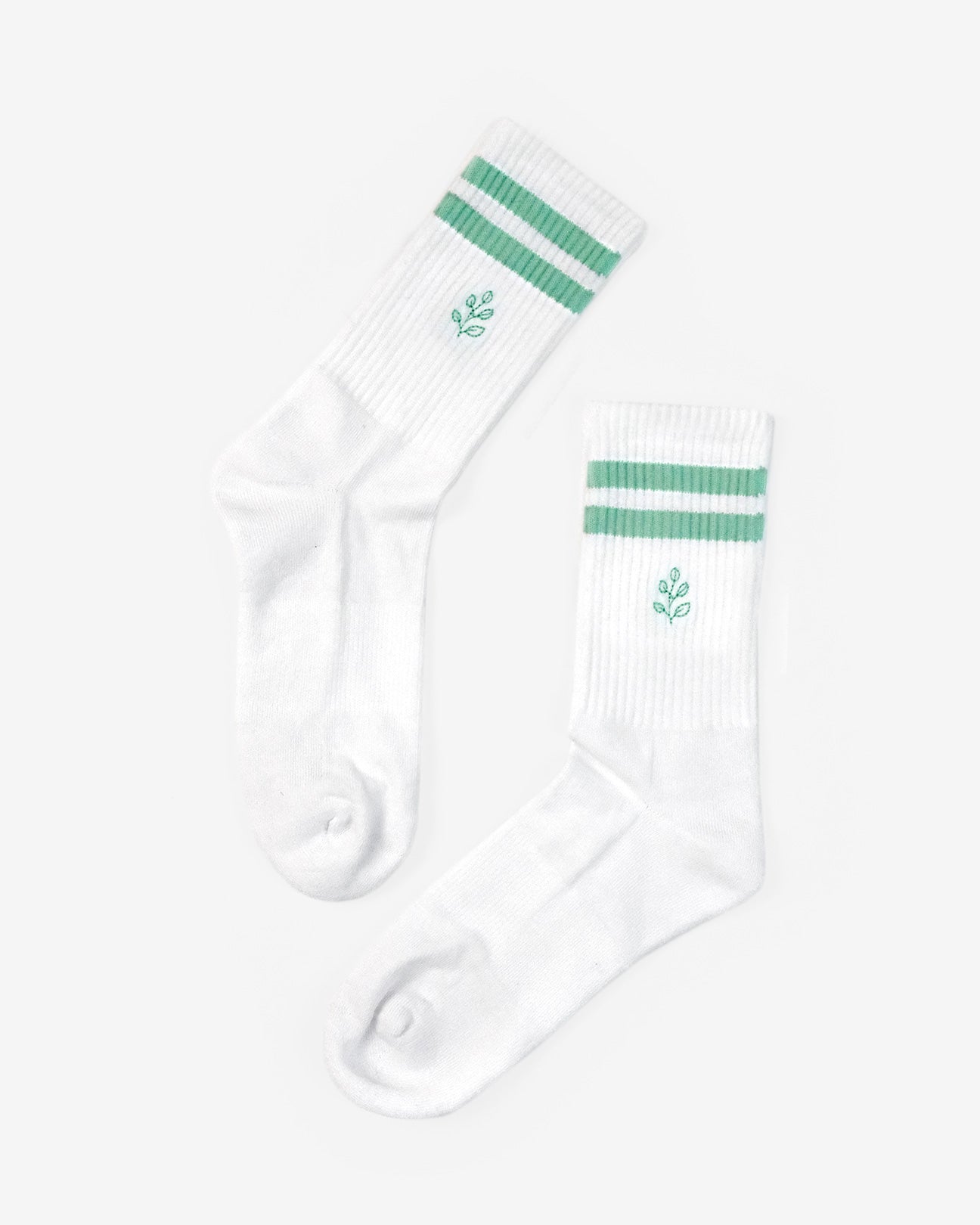 Pflanze Stickmotiv Socken aus Bio-Baumwollmix