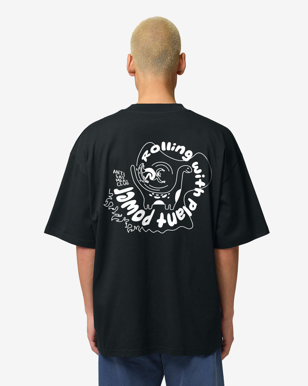 Rolling With Plant Power Oversized Organic Shirt