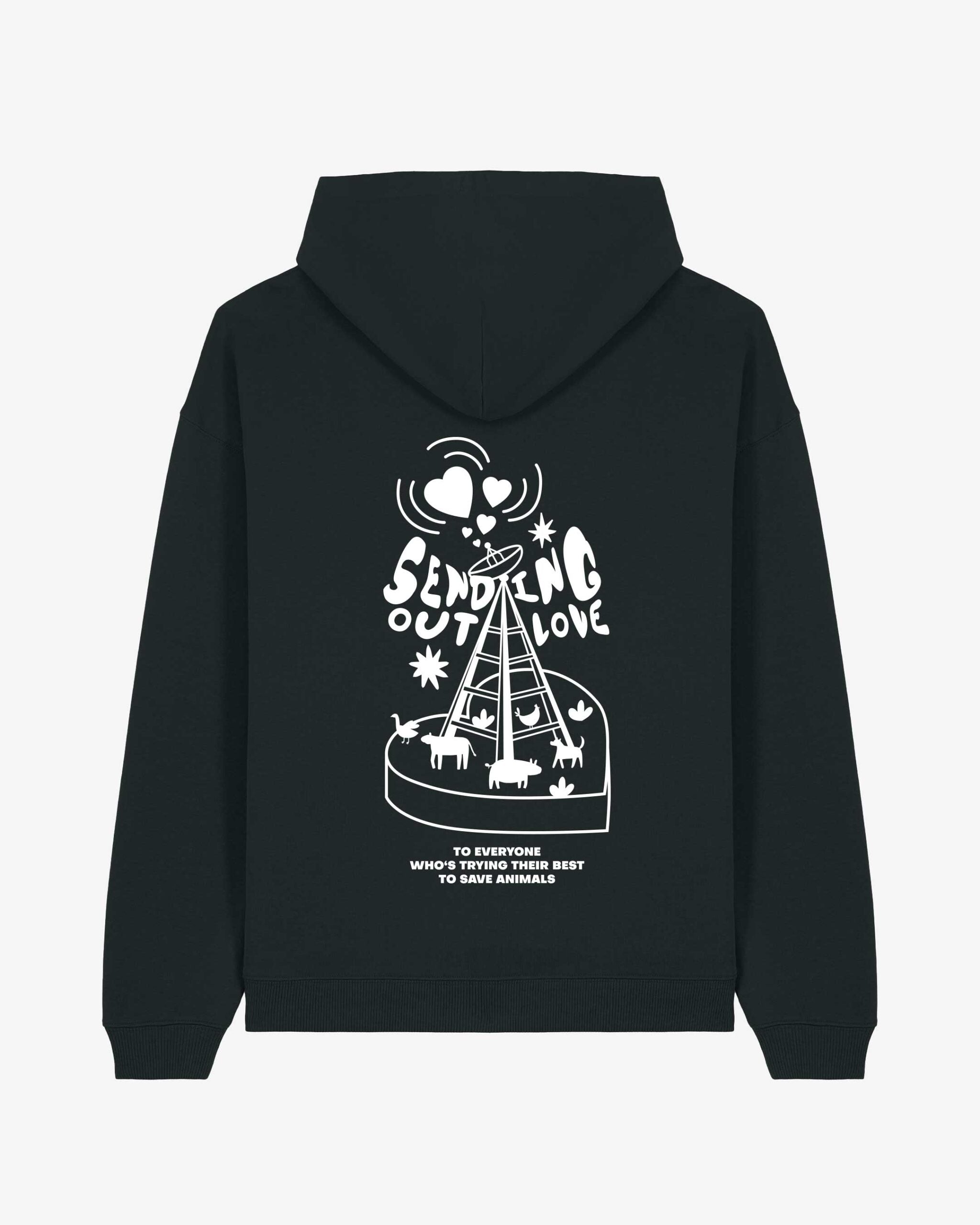 Sending Out Love Oversized Organic Hoodie