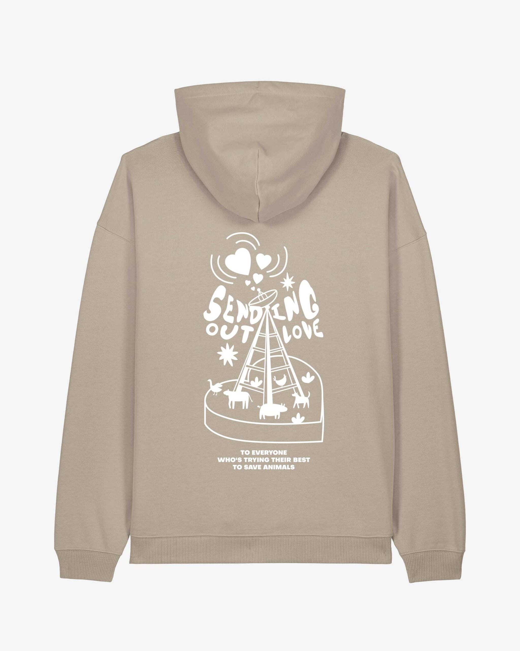 Sending Out Love Oversized Organic Hoodie