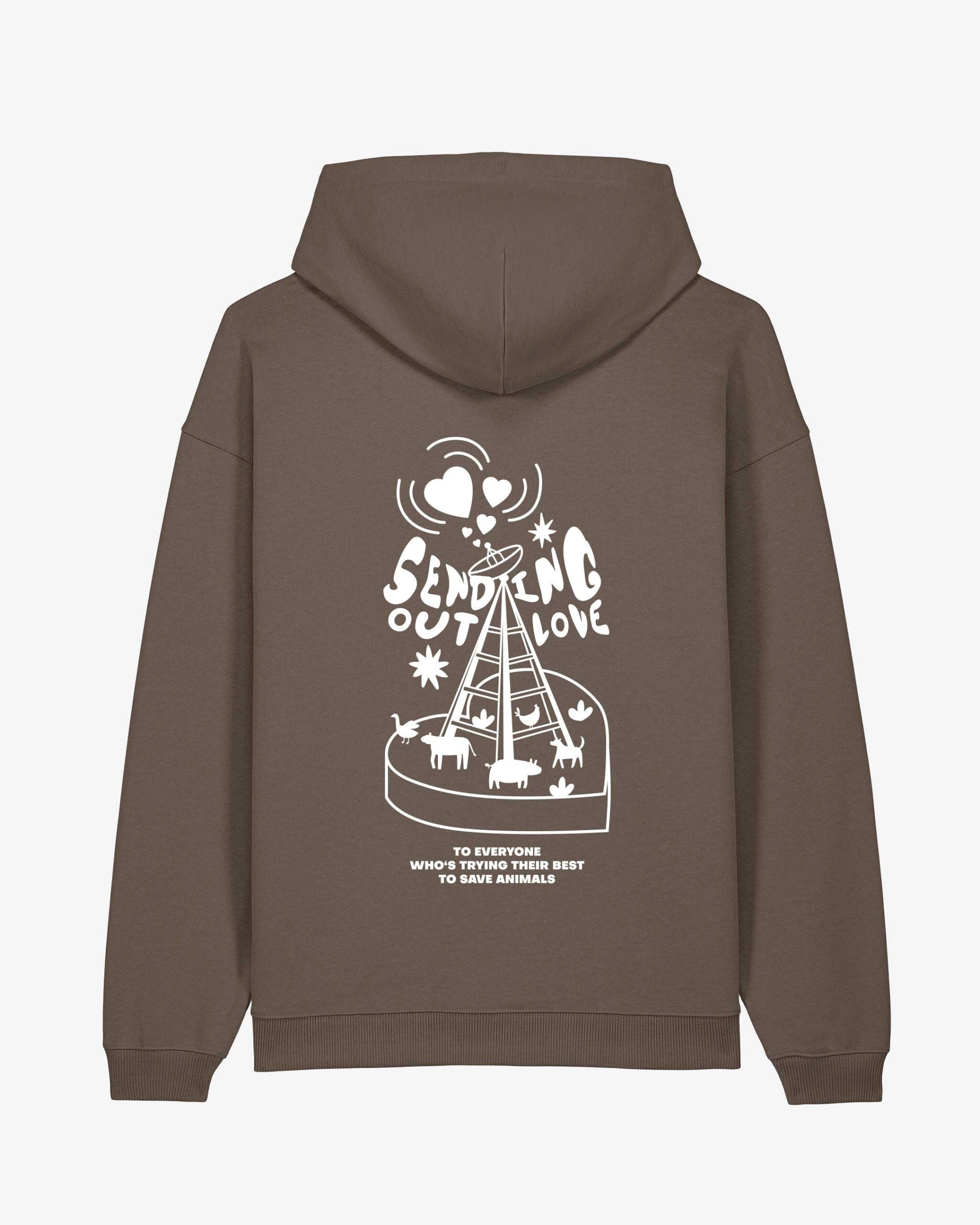 Sending Out Love Oversized Organic Hoodie