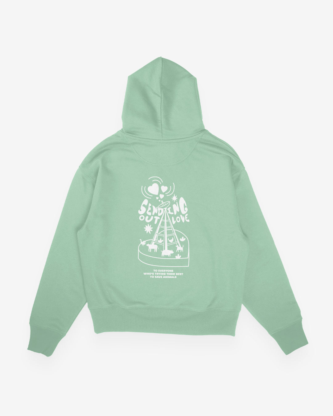 Sending Out Love Oversized Organic Hoodie