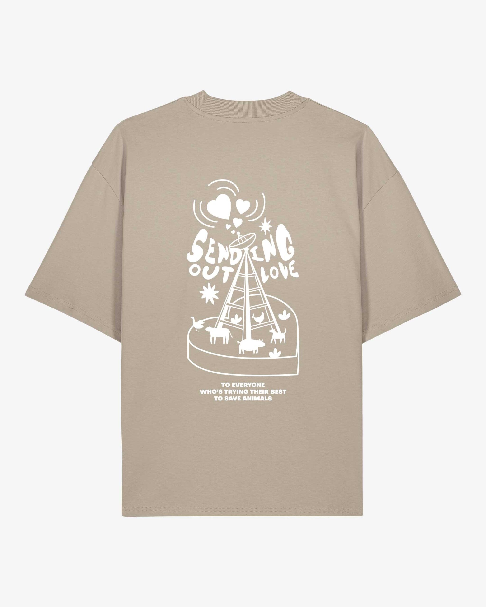 Sending Out Love Oversized Organic Shirt