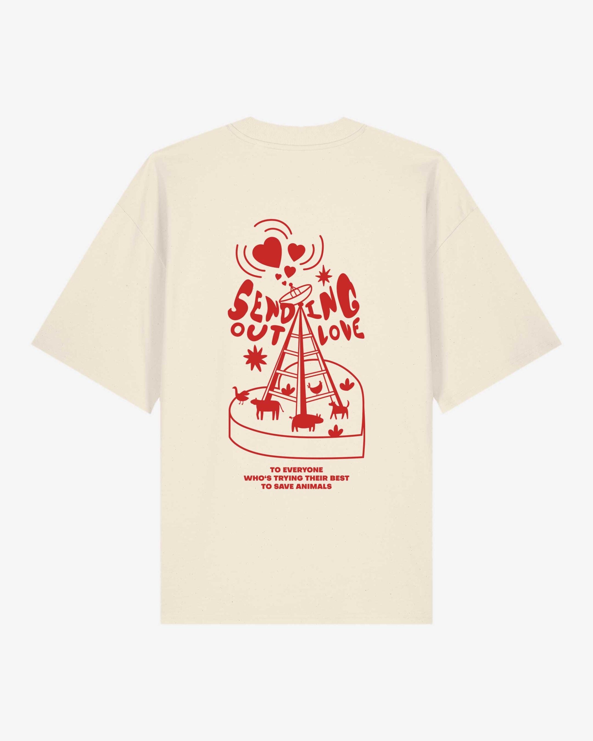 Sending Out Love Oversized Organic Shirt