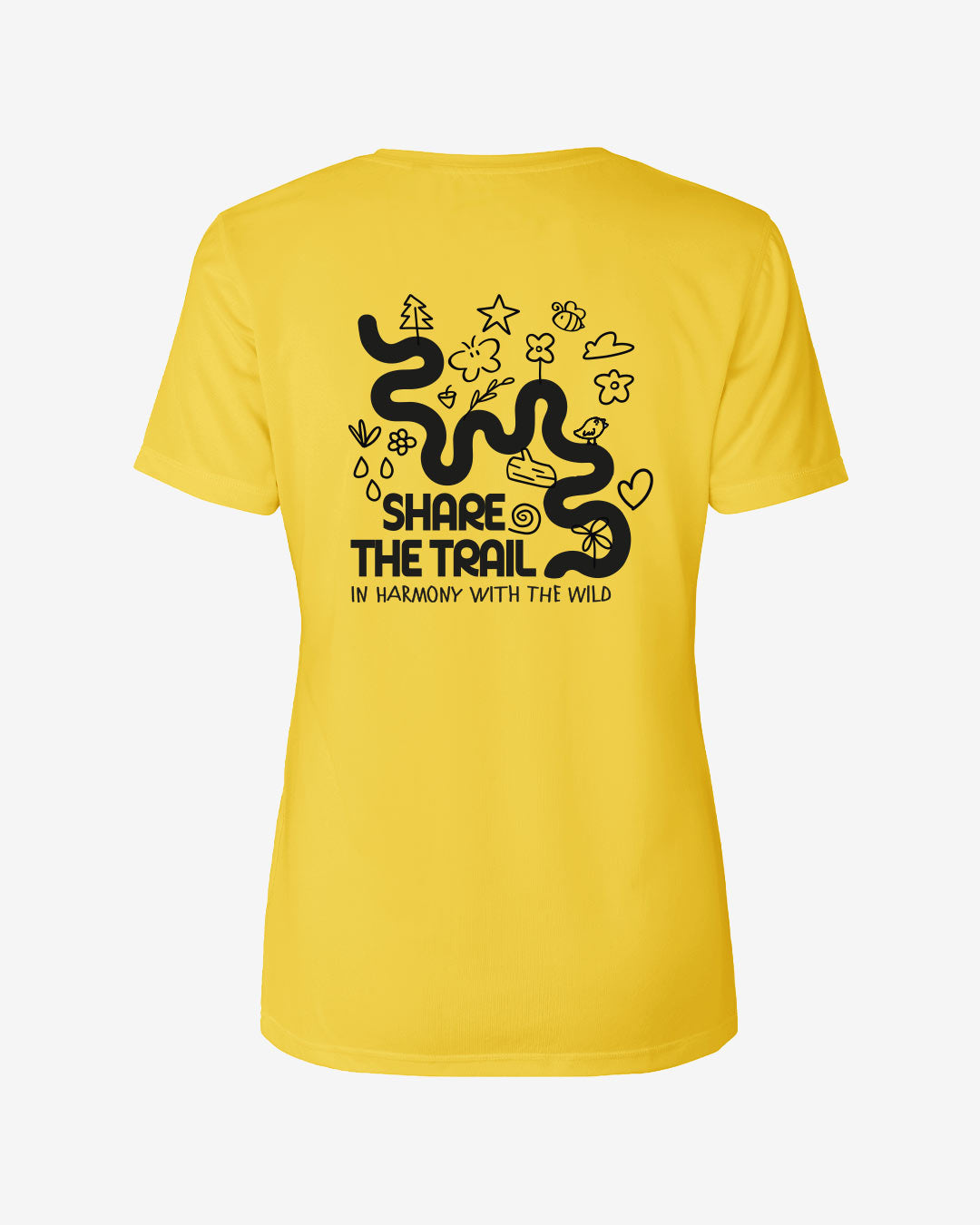 Share The Trail recyceltes tailliertes Performance T-Shirt