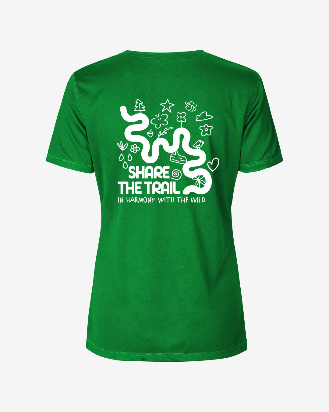 Share The Trail recyceltes tailliertes Performance T-Shirt