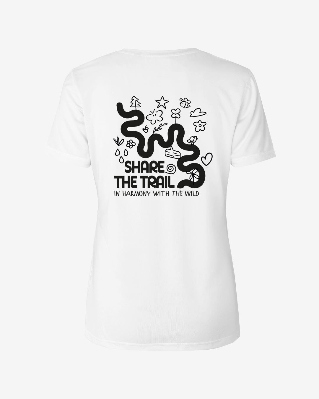 Share The Trail recyceltes tailliertes Performance T-Shirt