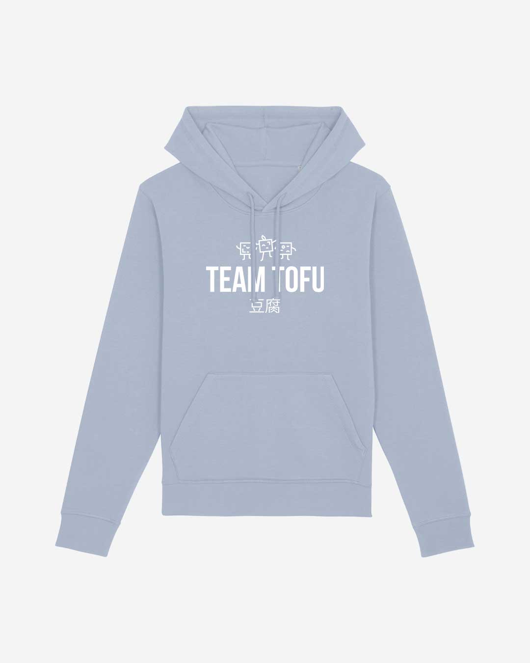 Team Tofu Organic Hoodie Hellblau