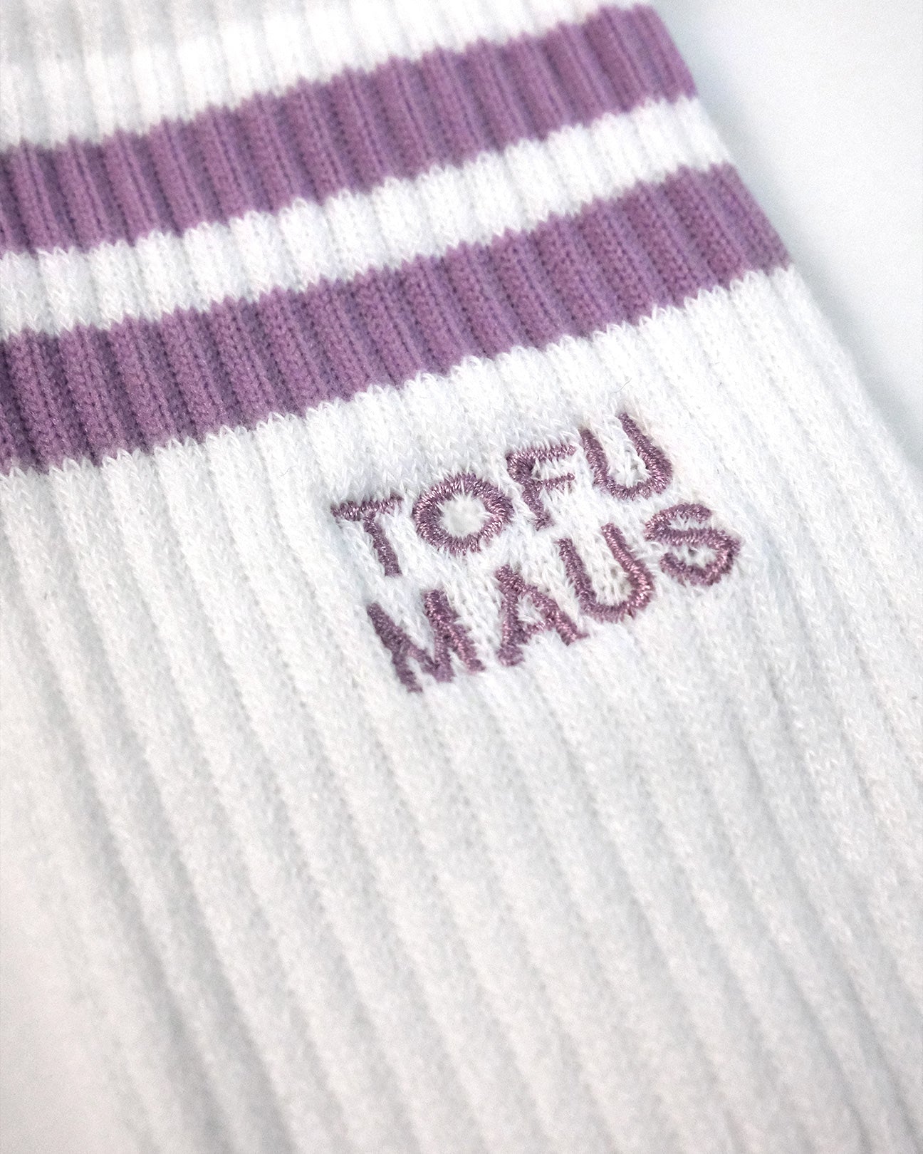 Tofu Maus bestickte Socken aus Bio-Baumwollmix